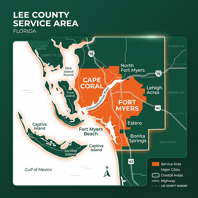 Lee County Service Area Map